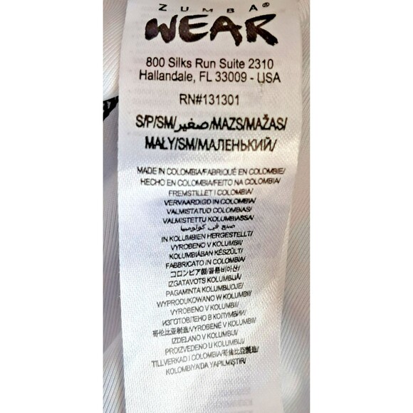 Zumba Faster Better Ankle Leggings SMALL Neon Green Blue Jacquard Waist Band - Picture 8 of 10